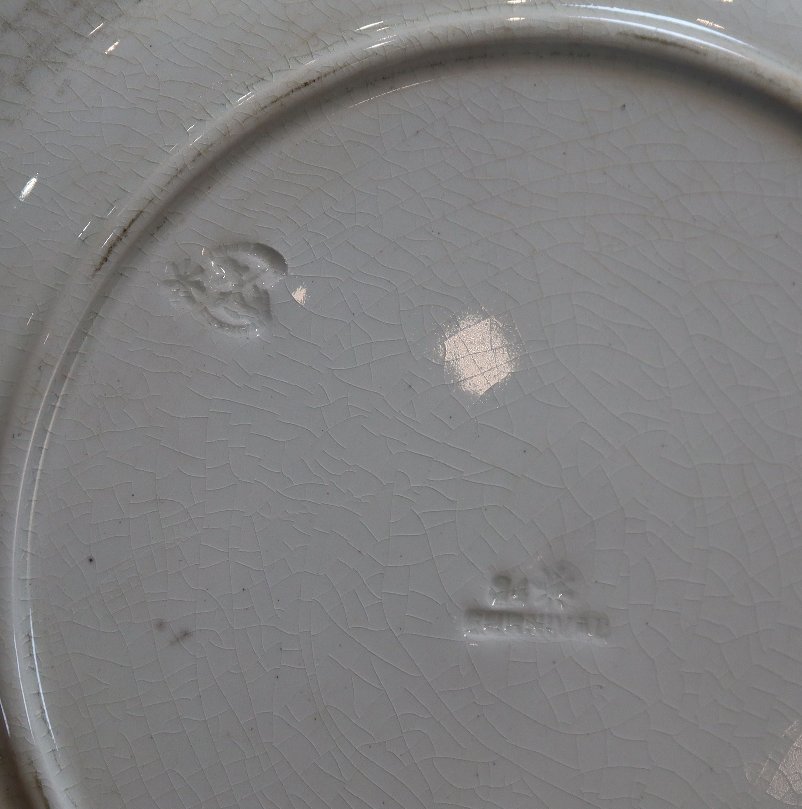 A Thomas Furnival & Sons fifty three piece part dinner service,